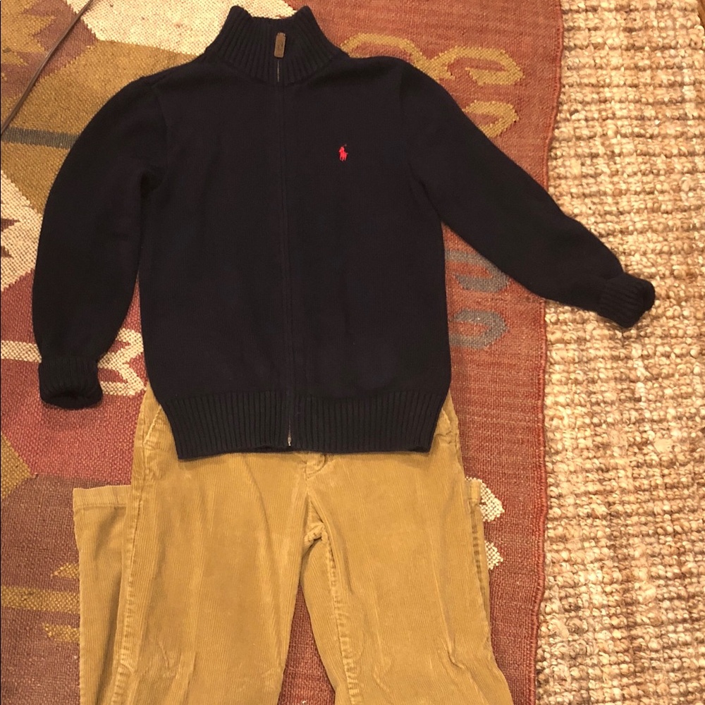 Polo by Ralph Lauren Navy Full ZIP sweater.  Sz M